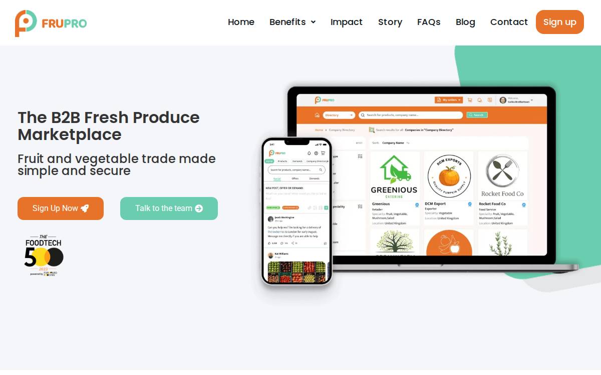 Frupro website preview