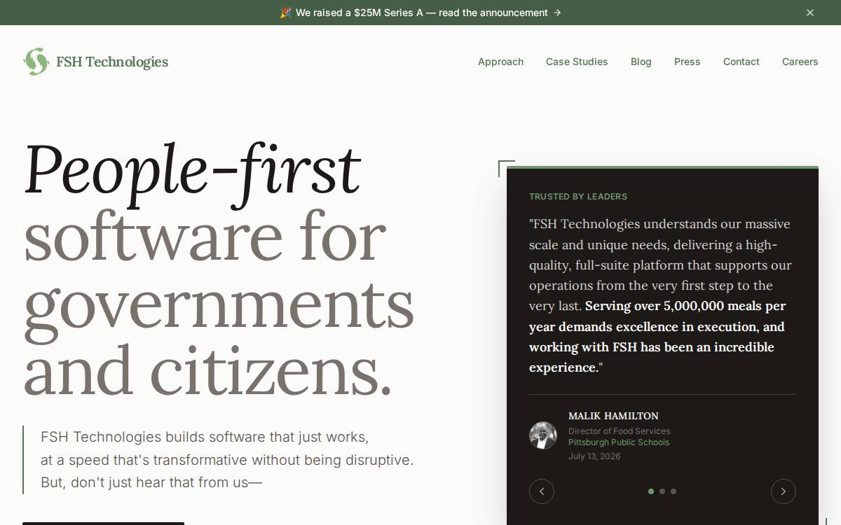 FSH Technologies website preview