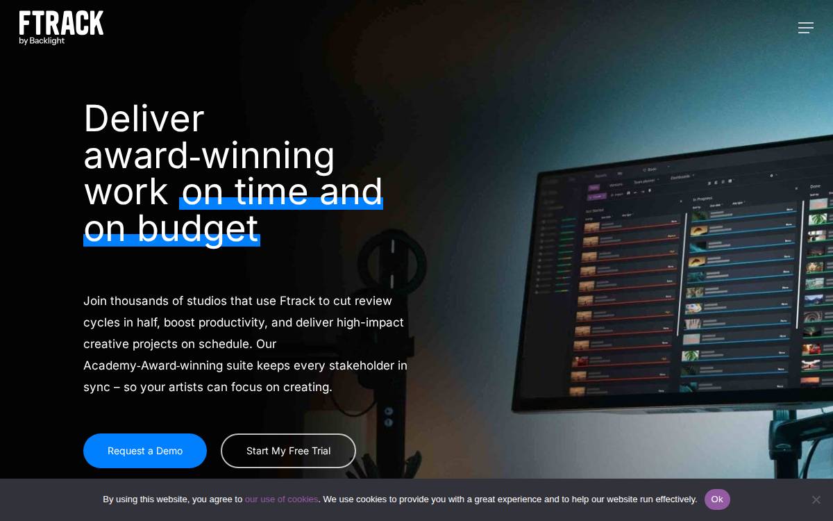 Ftrack website preview