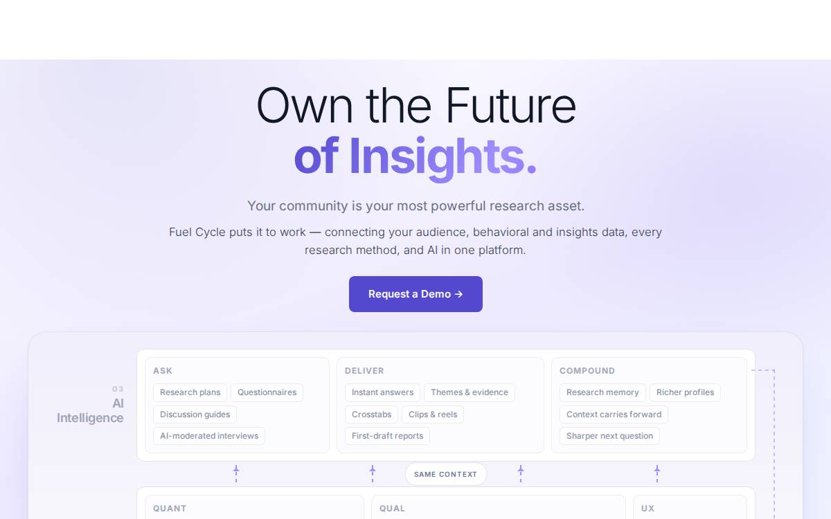 Fuel Cycle website preview