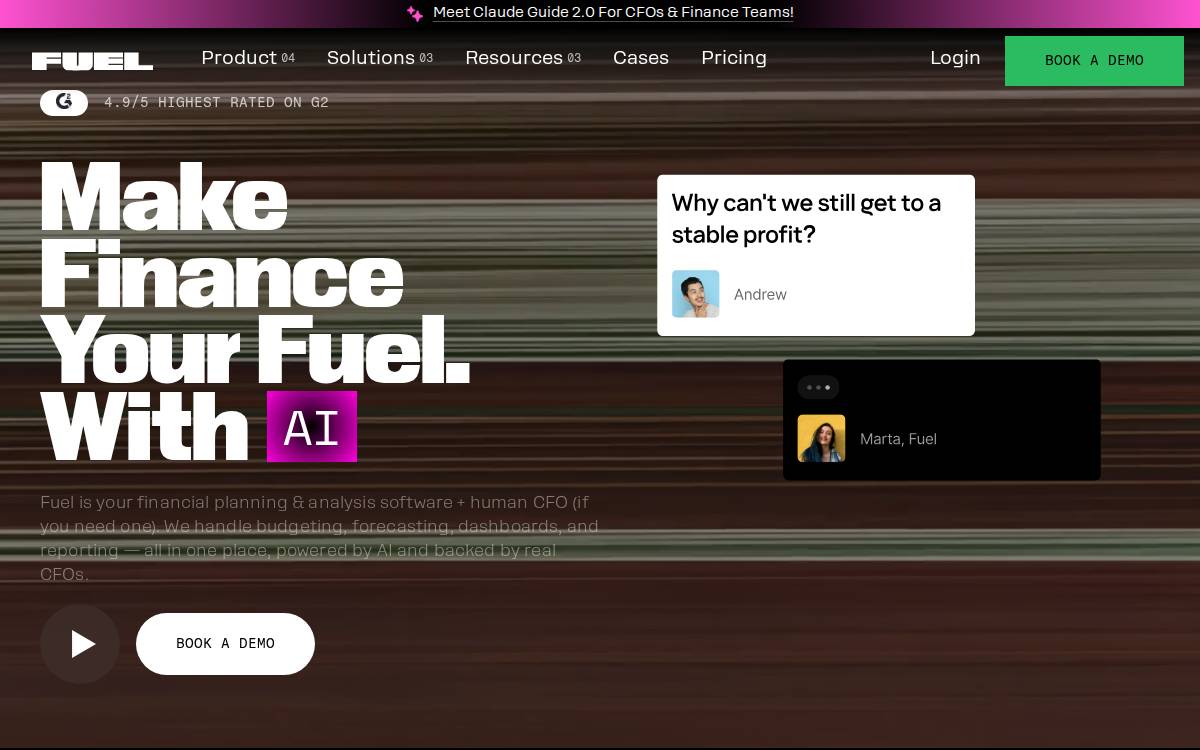 Fuel Finance website preview