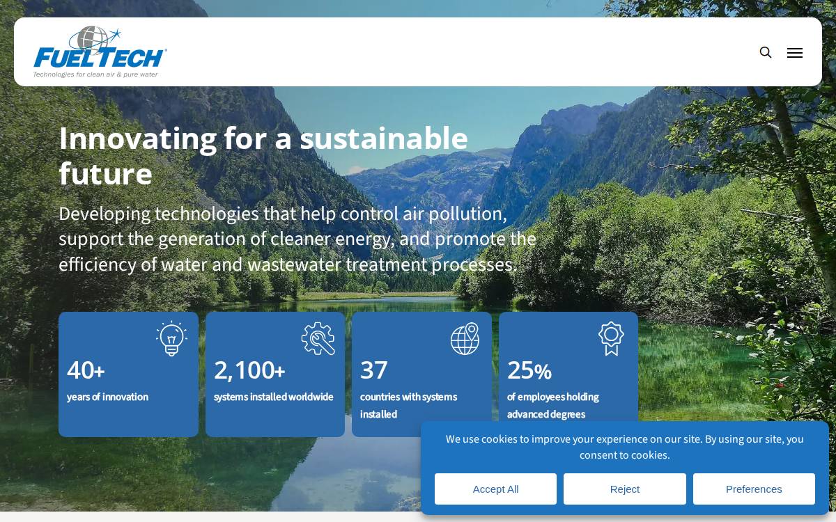 Fuel Tech website preview