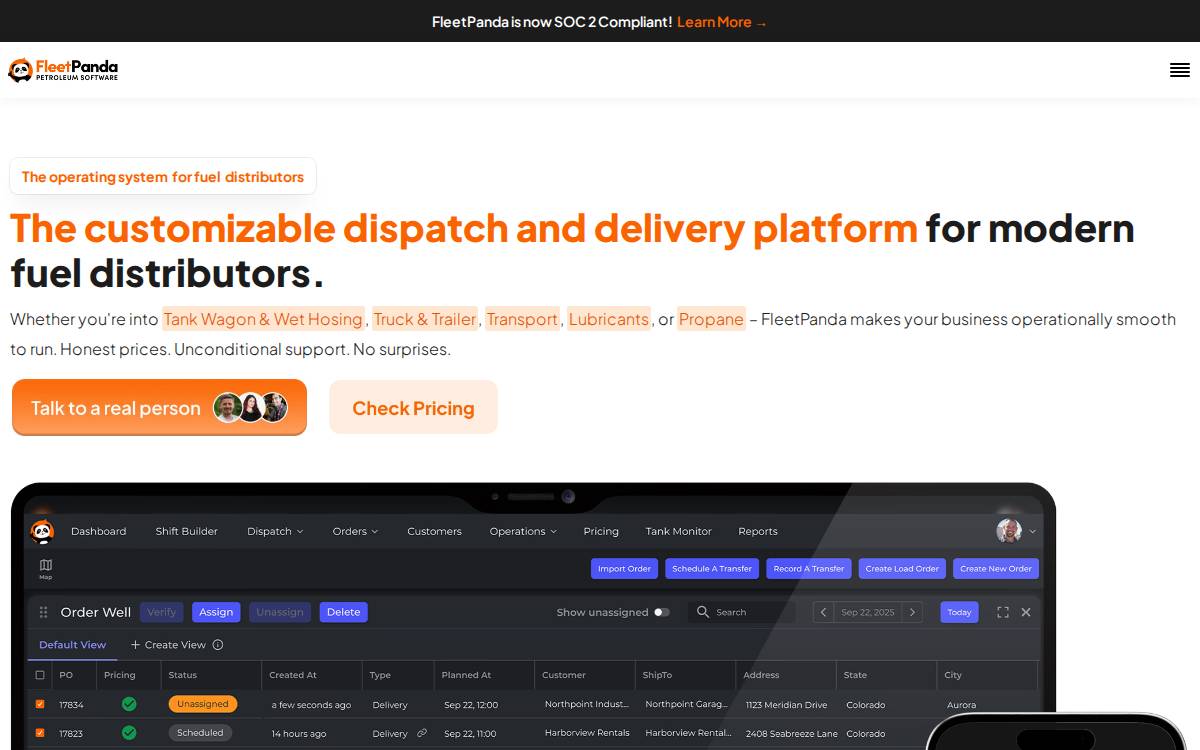 Fuelpanda website preview