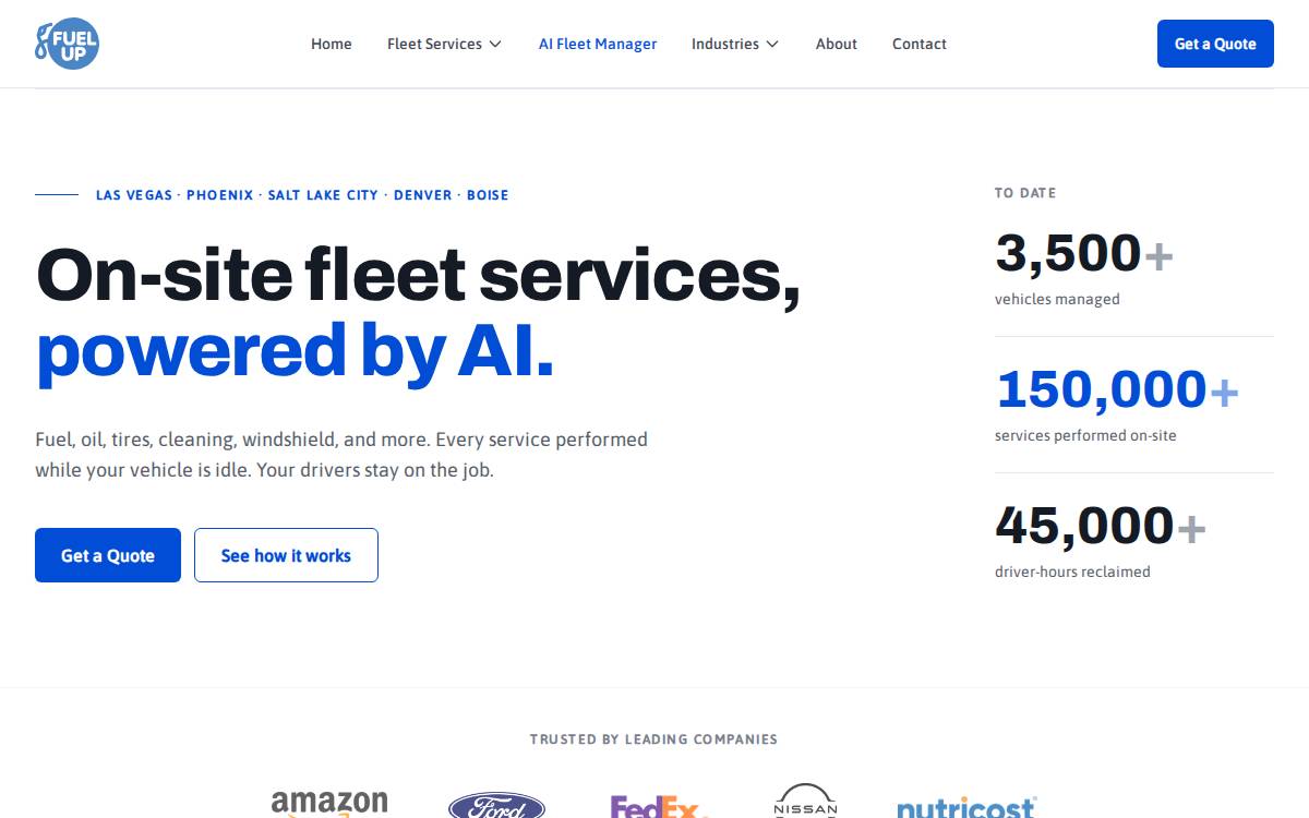 FuelUp website preview