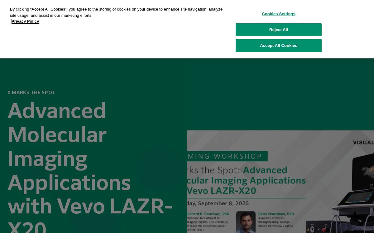 Fujifilm Visualsonics website preview