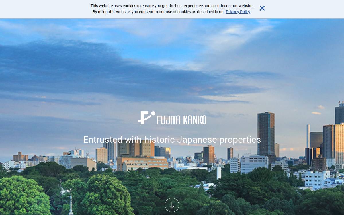Fujita Kanko website preview