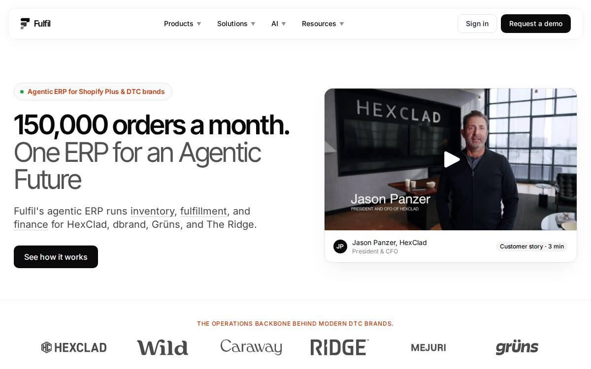 Fulfil website preview
