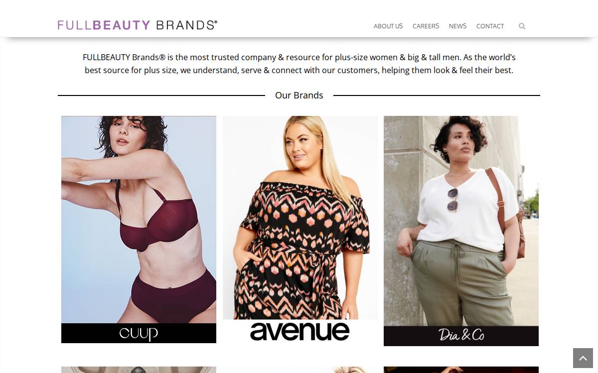 FULLBEAUTY Brands website preview