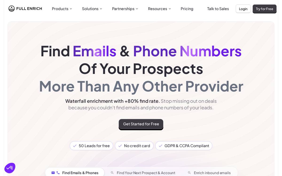 FullEnrich website preview