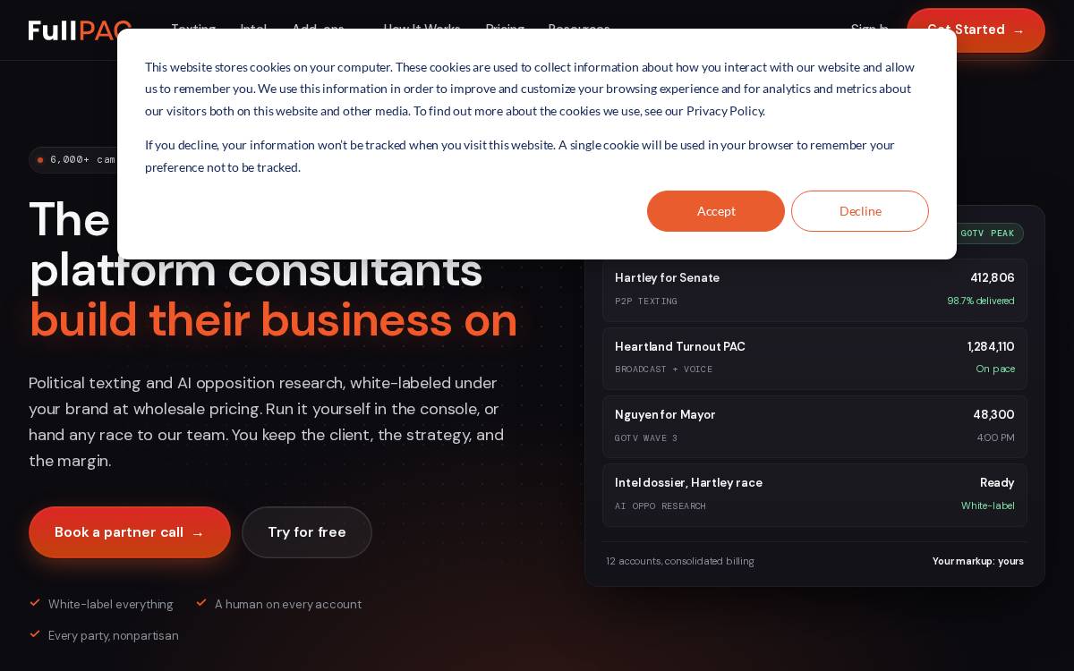 FullPAC website preview