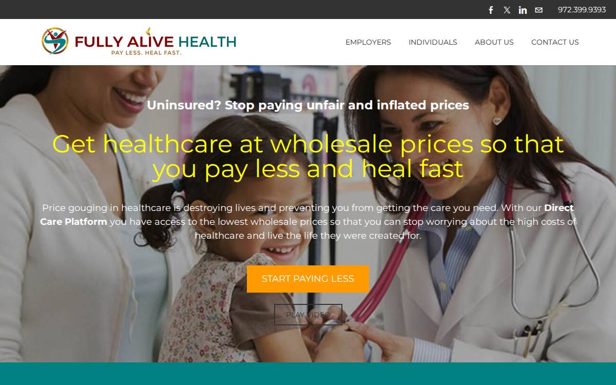 Fullyalivehealth website preview