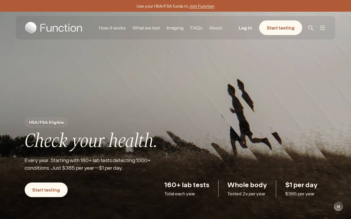 Function Health website preview