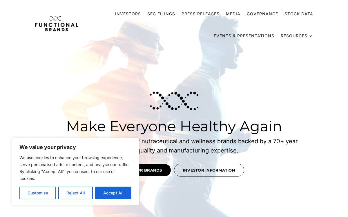 Functional Brands website preview