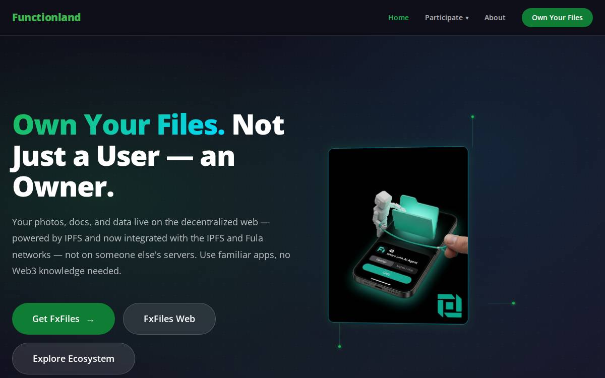 Functionland website preview