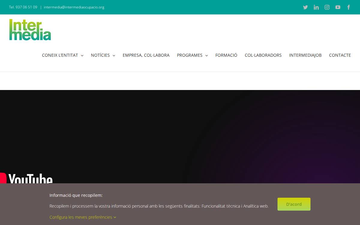 Fundació Intermedia website preview