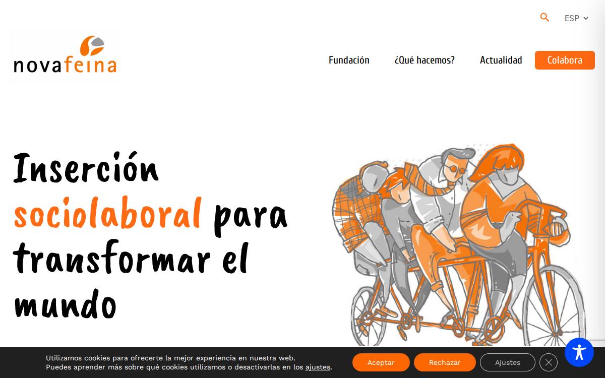 Fundació Nova Feina website preview