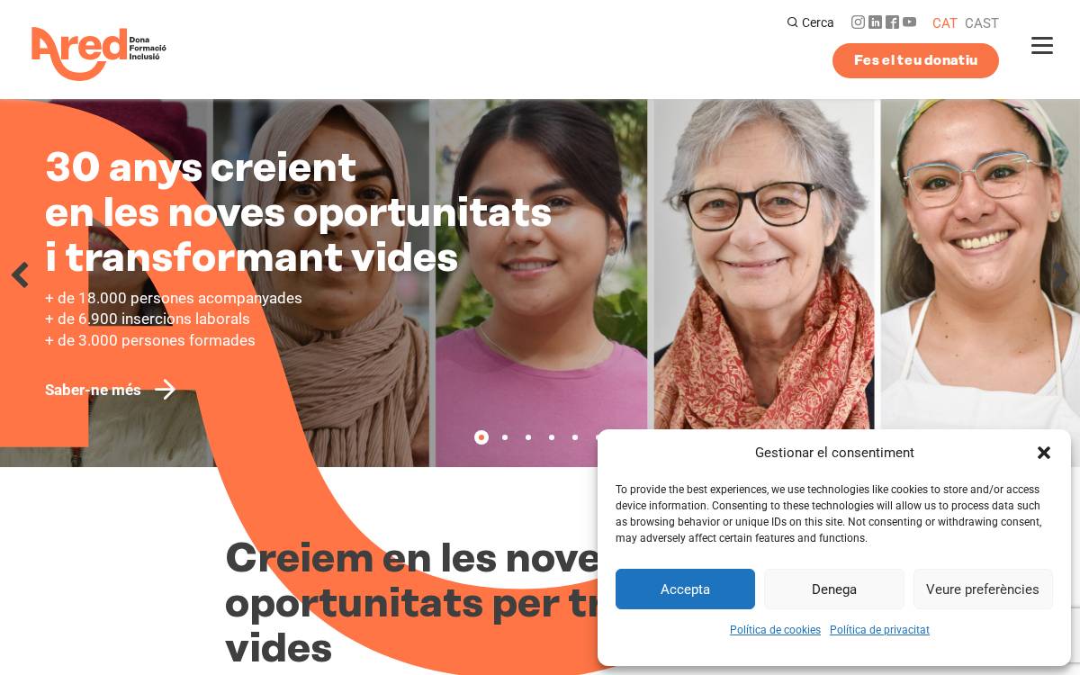 Fundació Privada Ared website preview