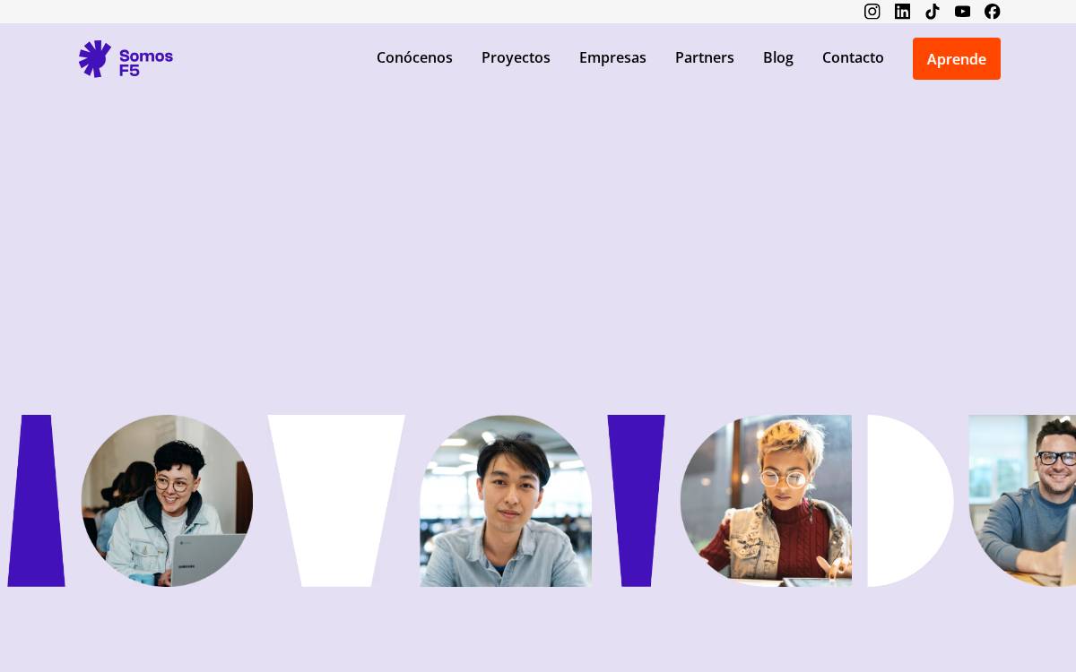 Fundación Somos F5 website preview