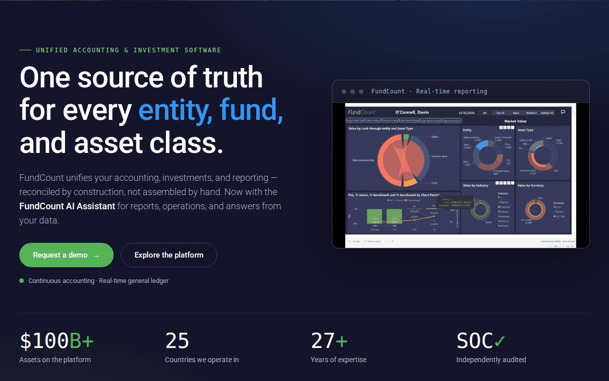 Fundcount website preview