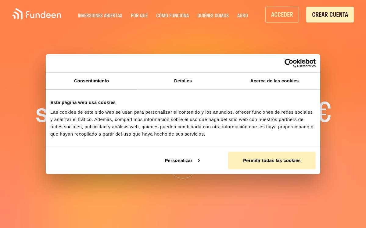 Fundeen website preview
