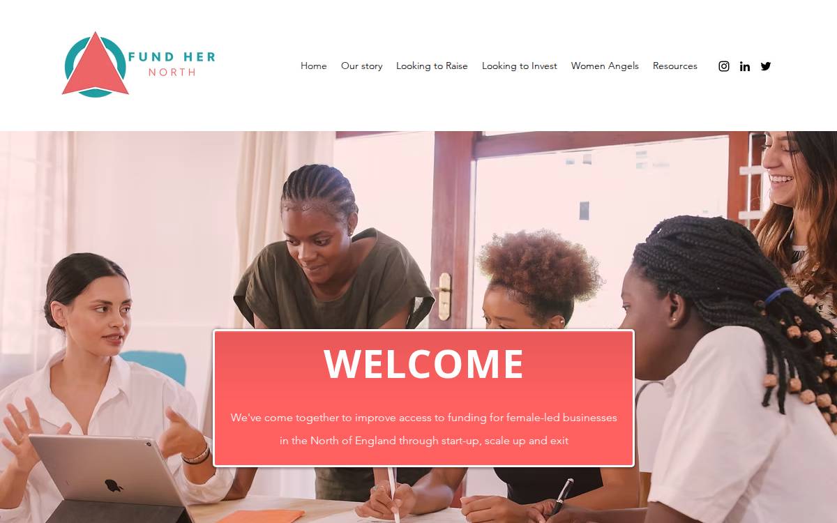 Fundhernorth website preview