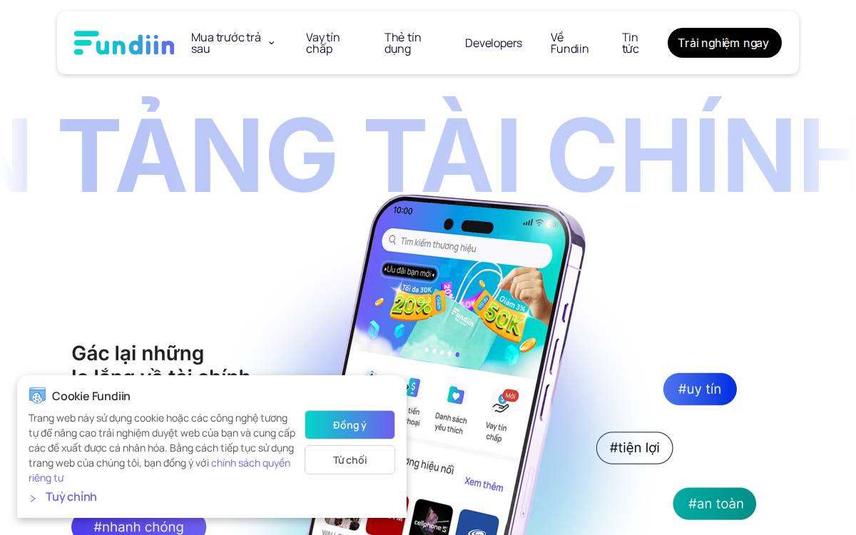 Fundiin website preview
