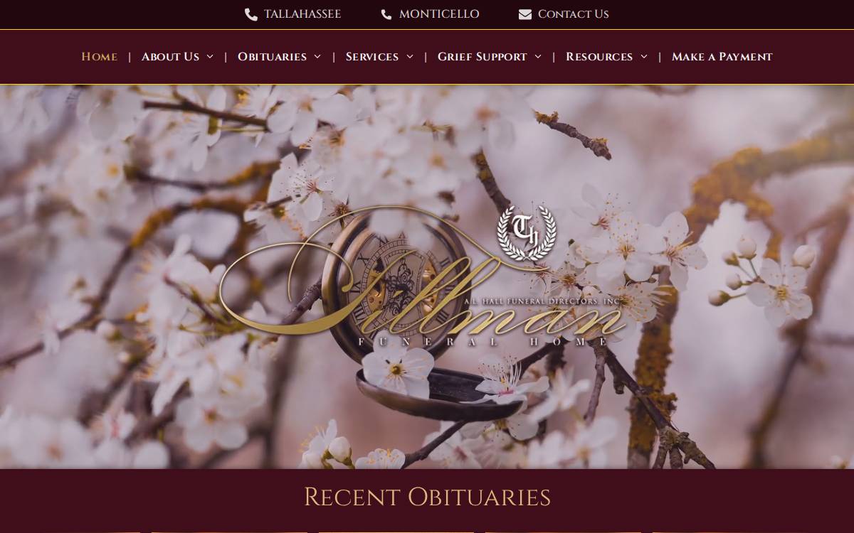 Funeral Services website preview