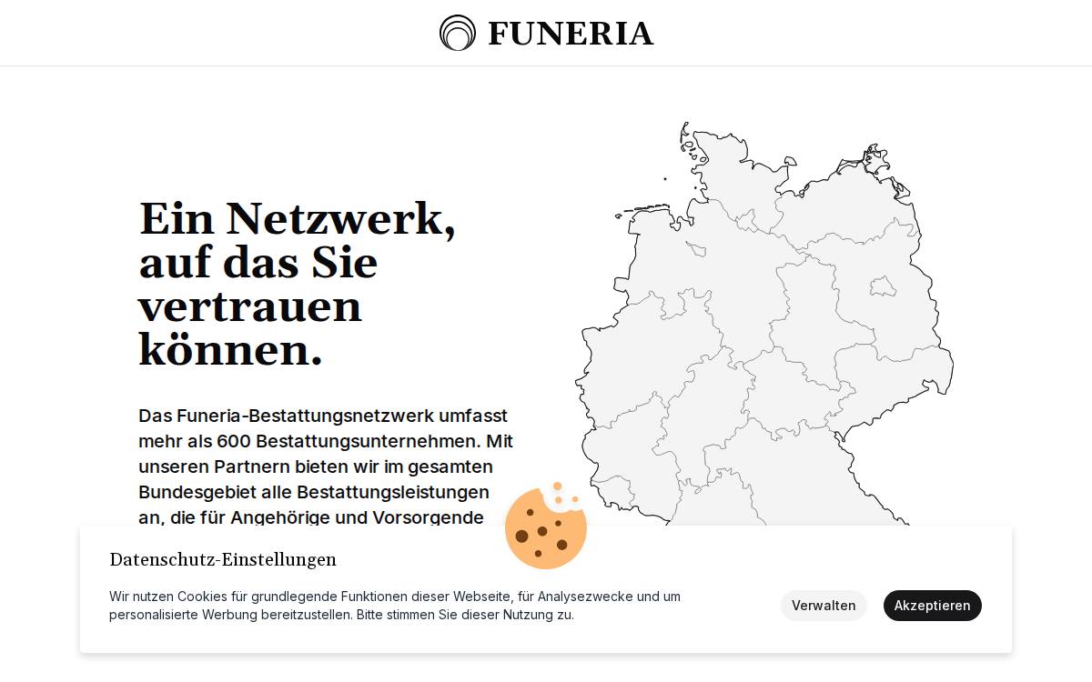 Funeria website preview