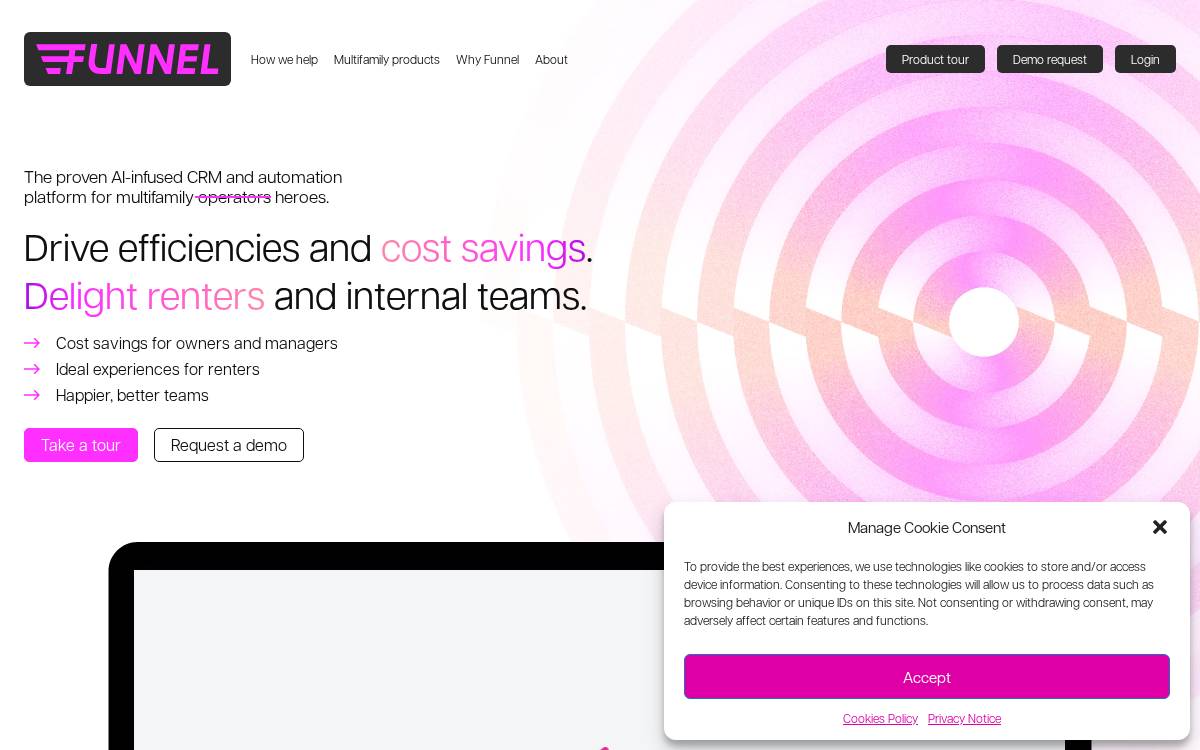 Funnel Leasing website preview