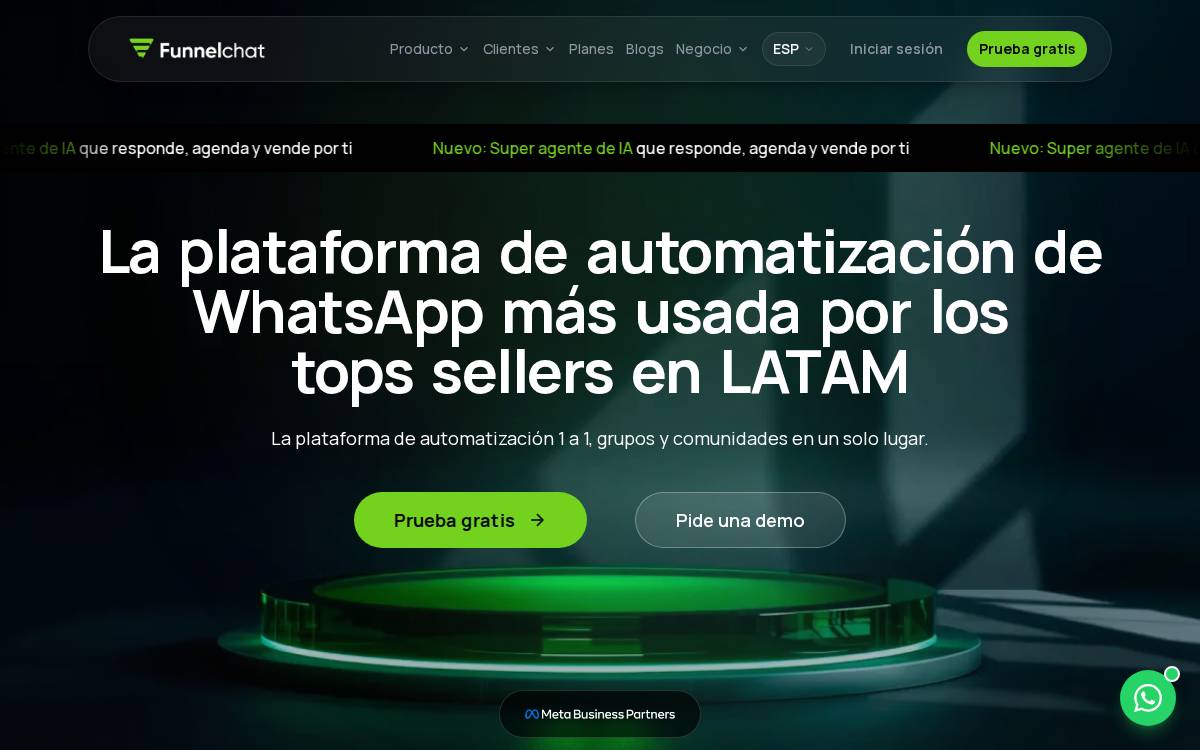 Funnelchat website preview
