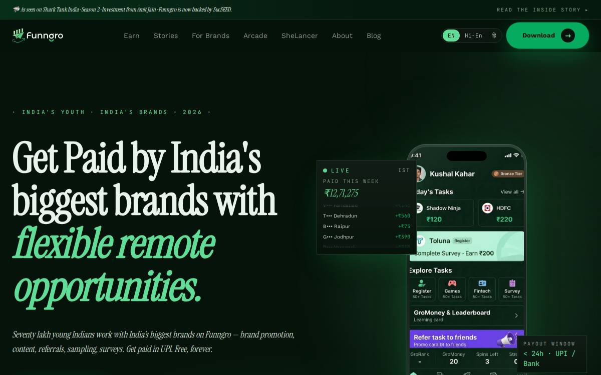 Funngro website preview
