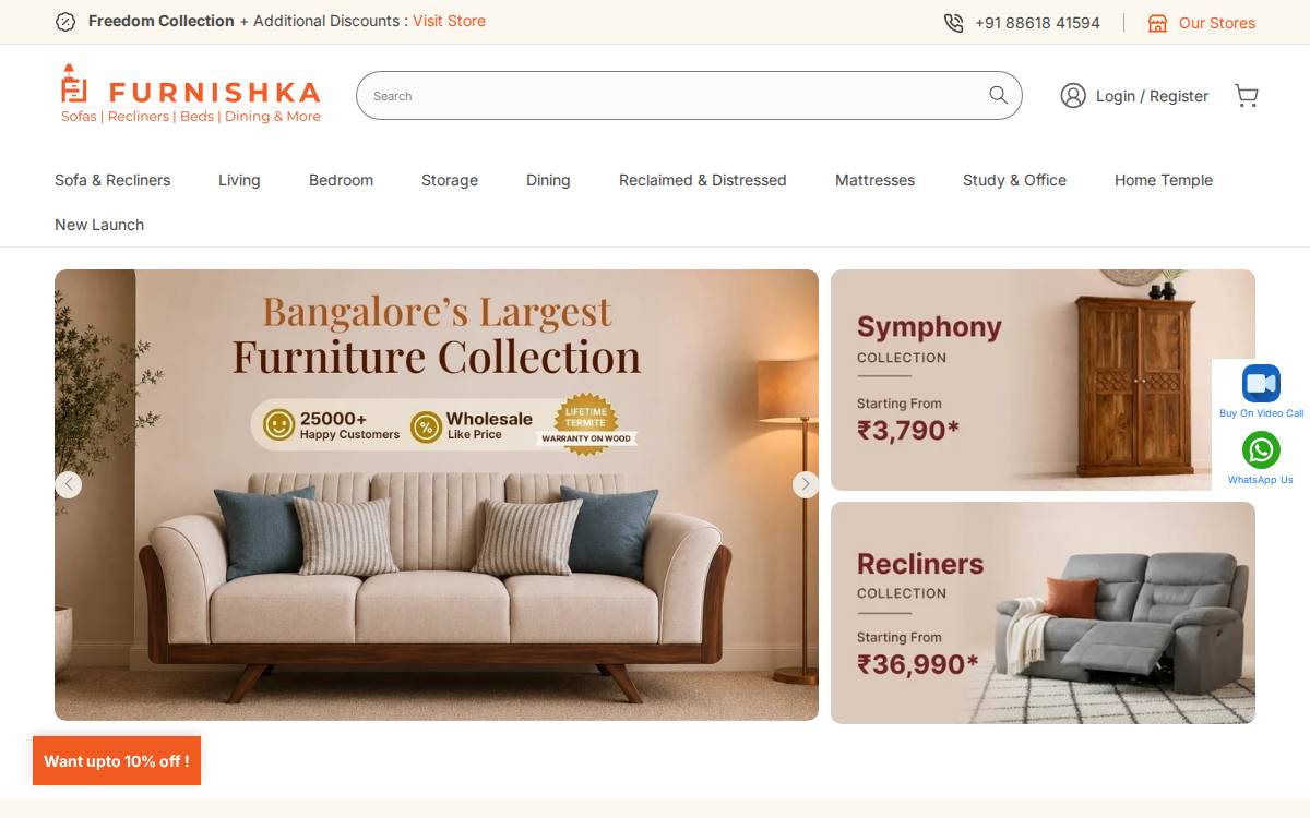 Furnishka website preview