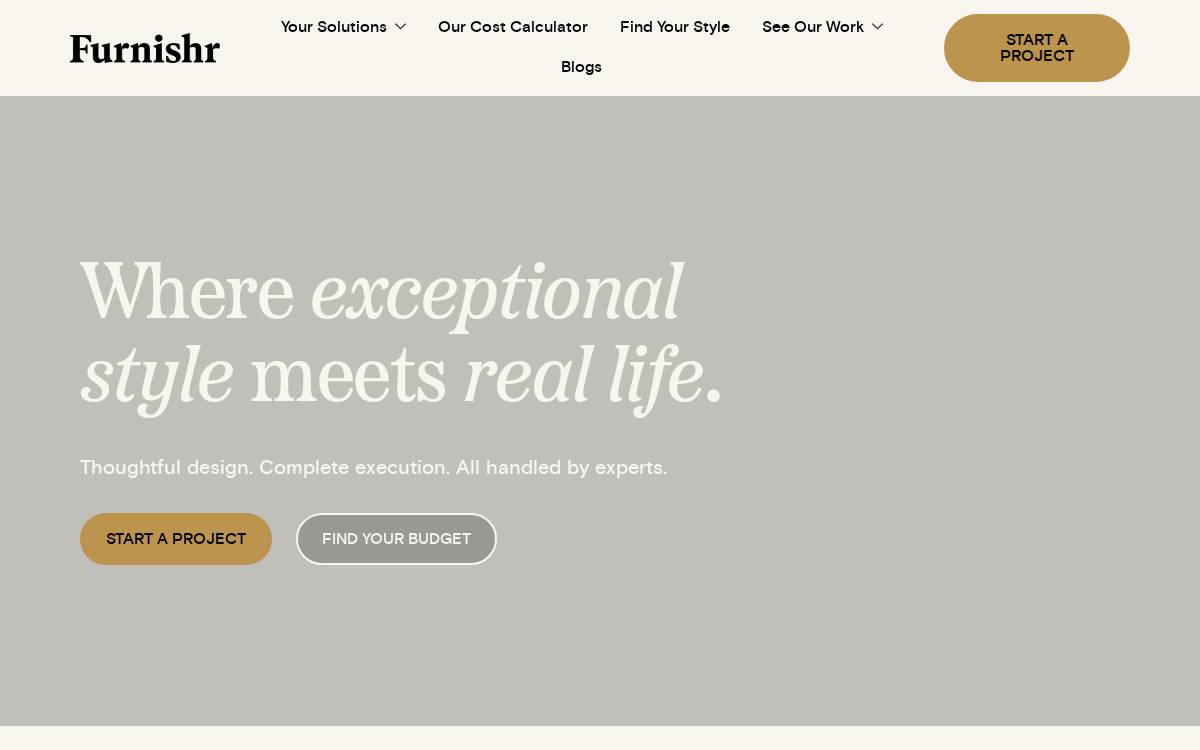 Furnishr website preview