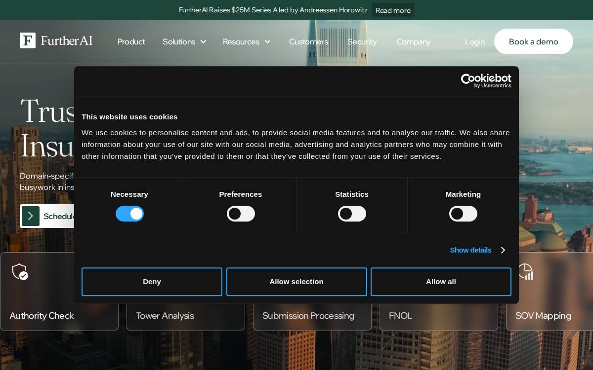 FurtherAI website preview