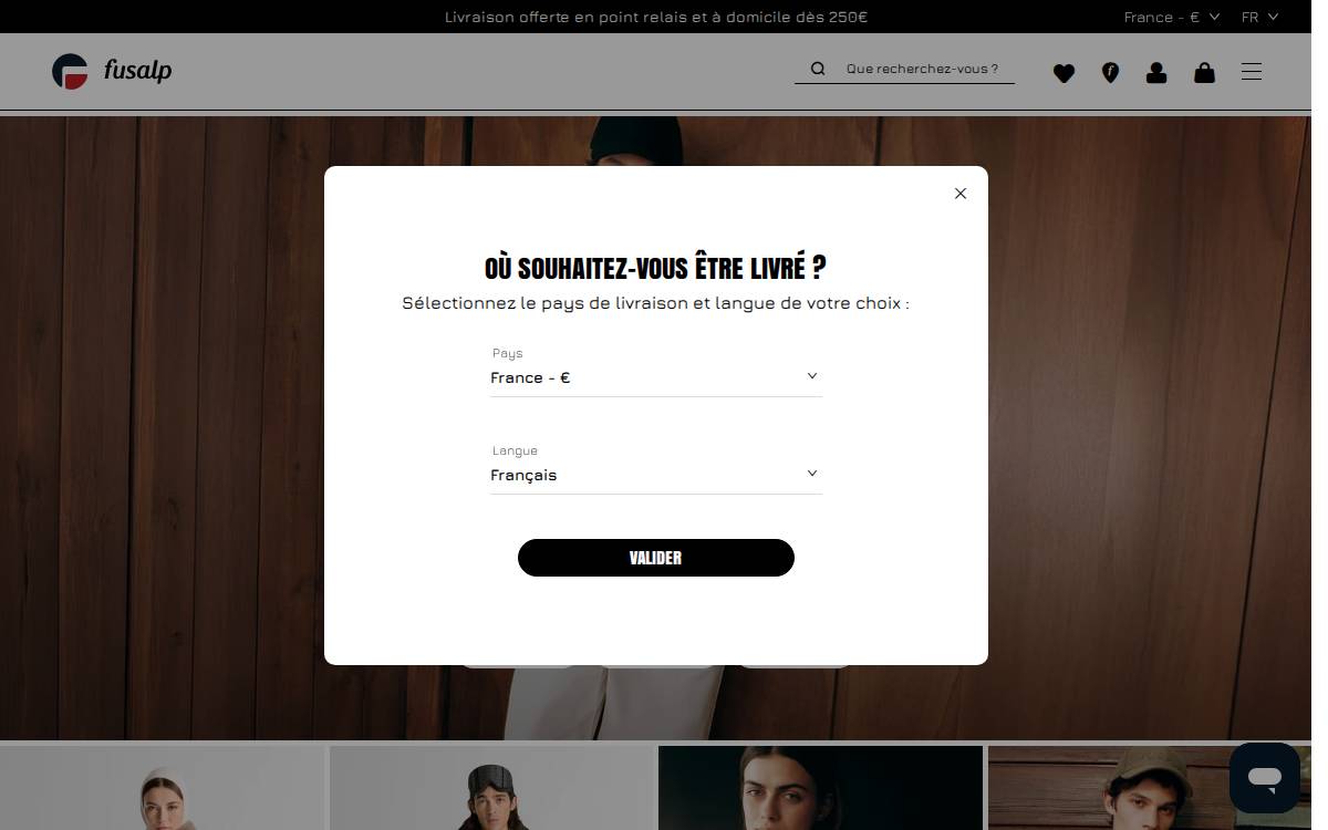 Fusalp website preview