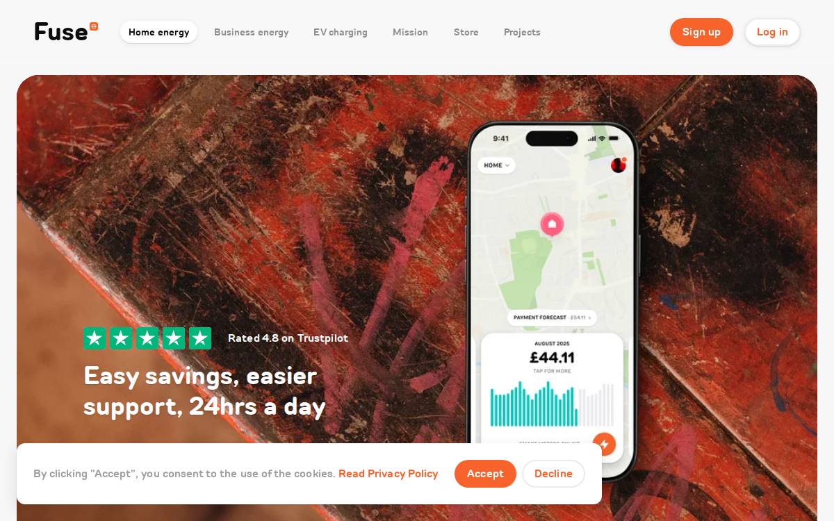 Fuse Energy website preview
