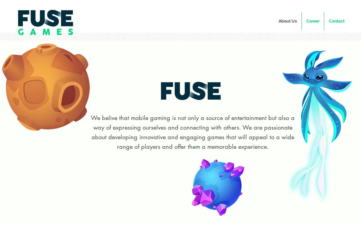 Fuse Games website preview