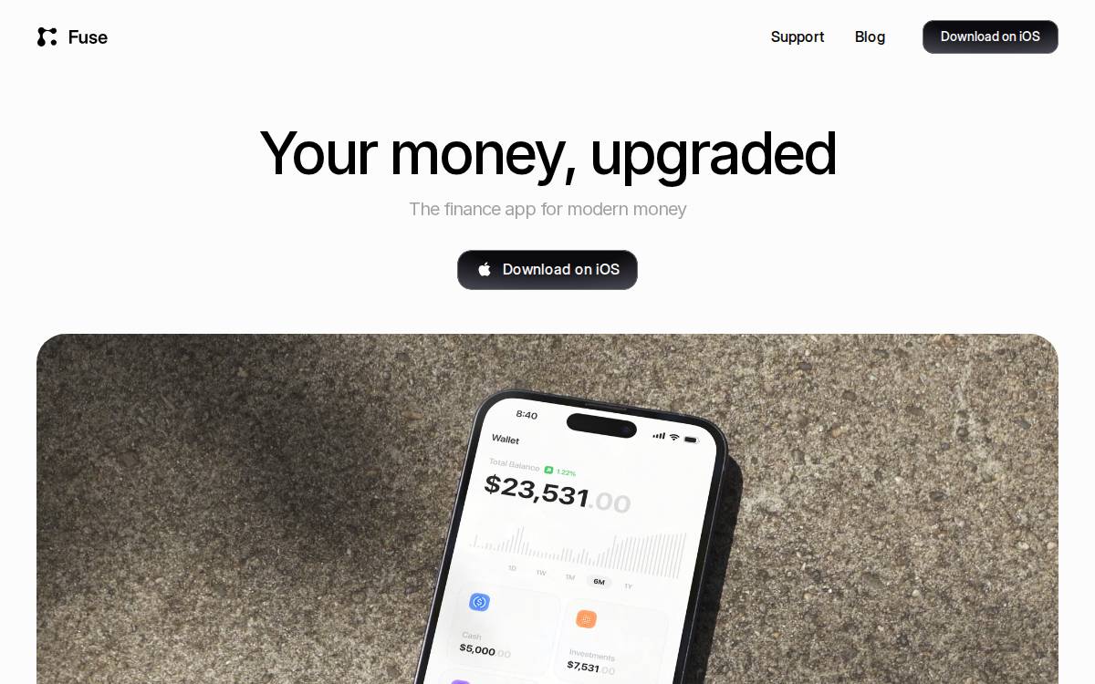 Fuse Wallet website preview