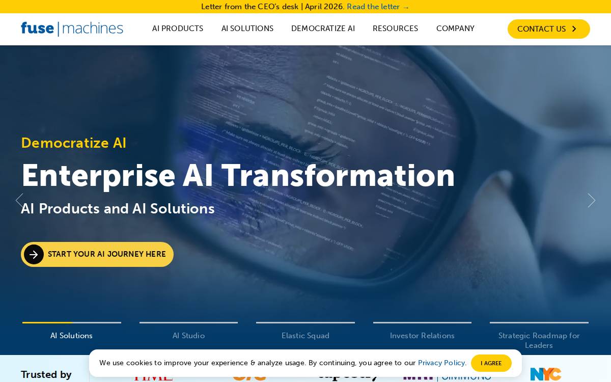 Fusemachines website preview