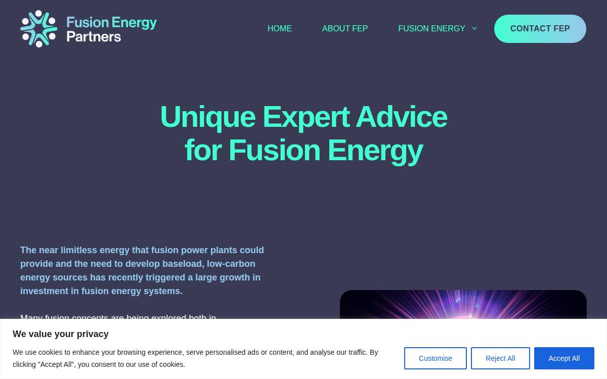 Fusion Energy Partners Seed website preview