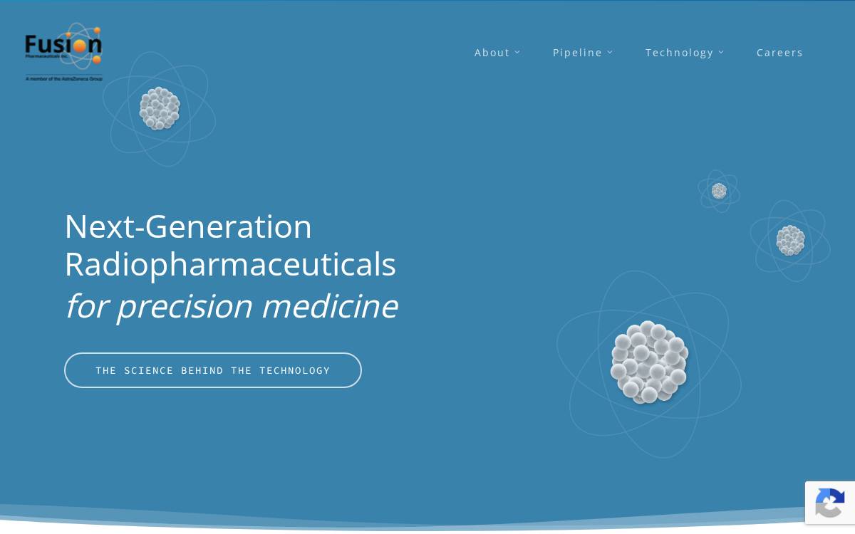 Fusion Pharmaceuticals website preview