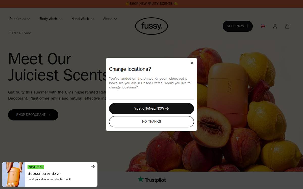Fussy website preview