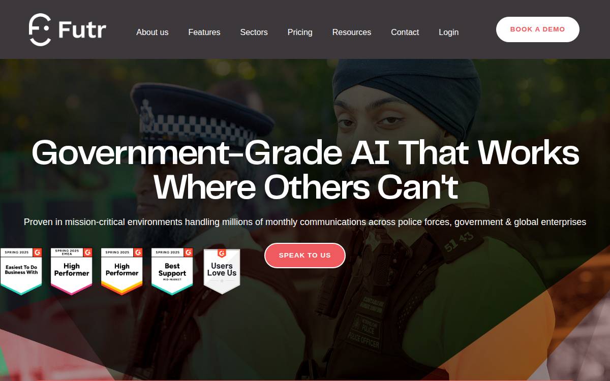 Futr website preview