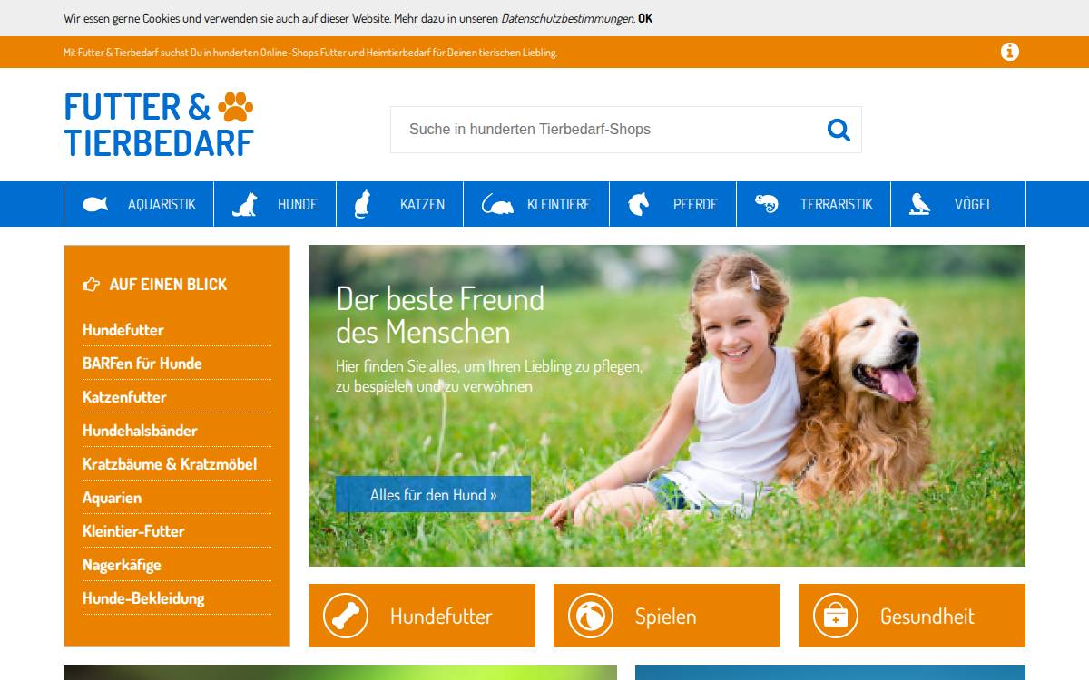 Futter Und Tierbedarf website preview