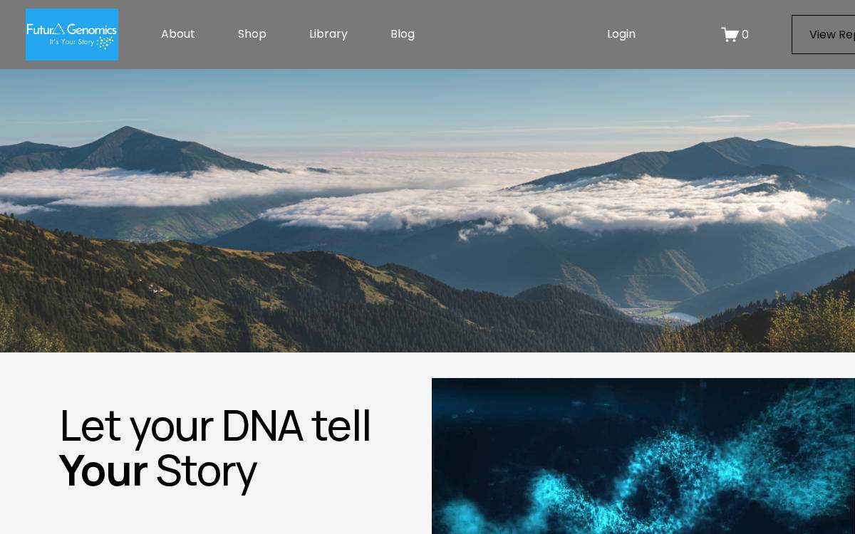 Futuragenomics website preview