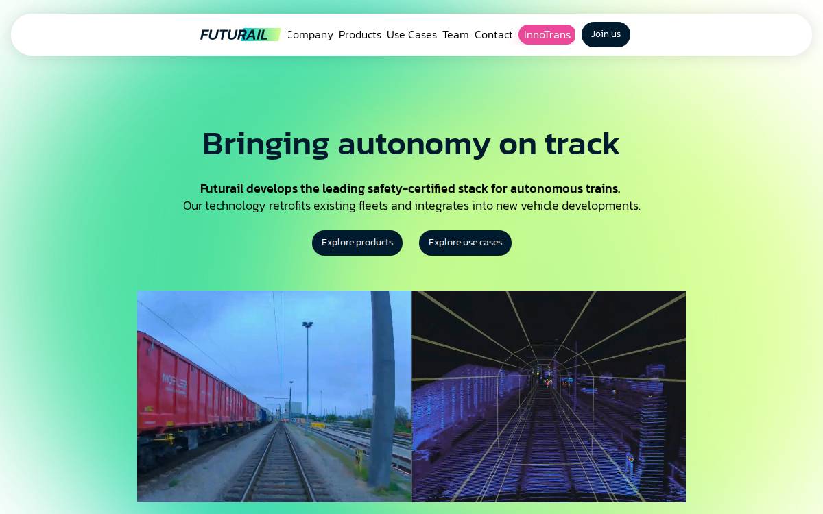 Futurail website preview