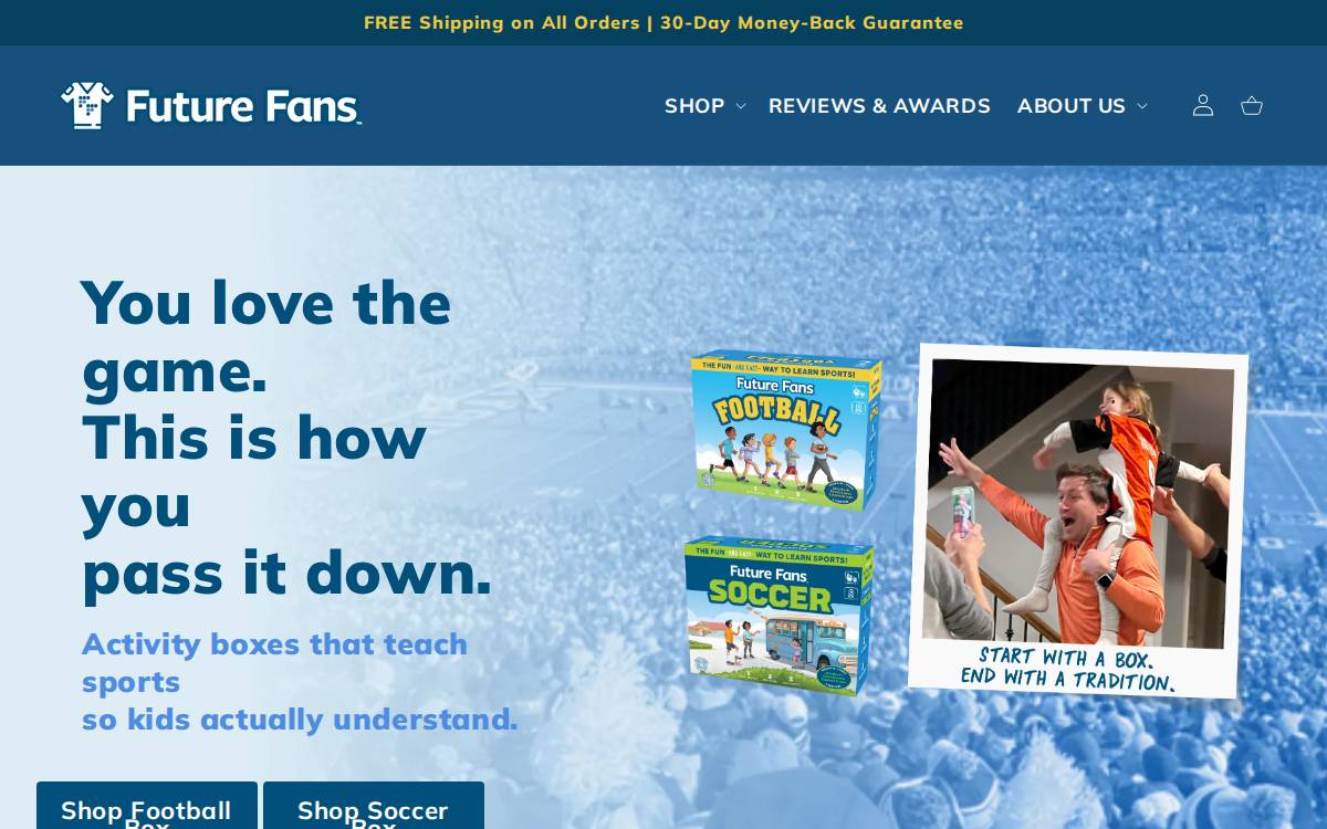 Future Fans website preview