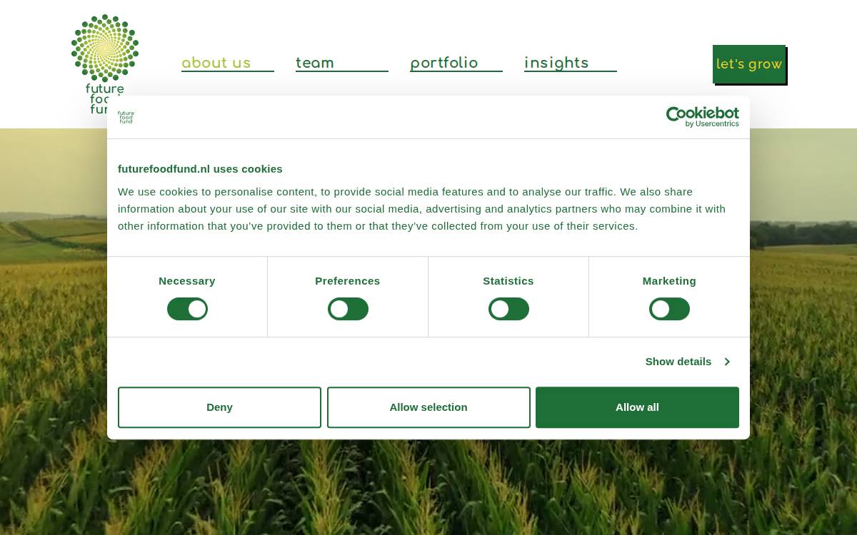 Future Food Fund website preview