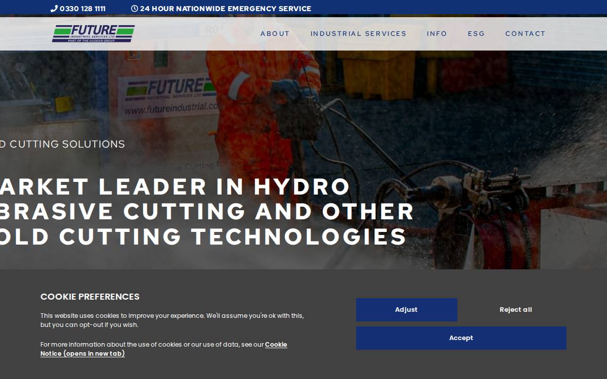 Future Industrial Services website preview