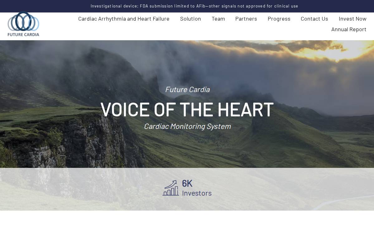 Futurecardia website preview
